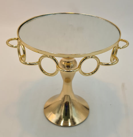 7.75"x8.5"MIRRORED STAND-GOLD