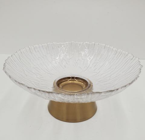 9.25" FOOTED GLASS BOWL
