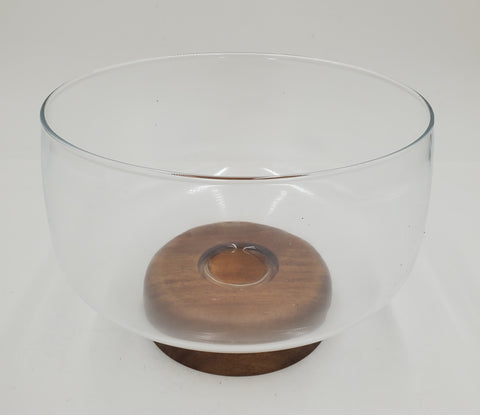 8.25"x6.5" GLASS FOOTED BOWL