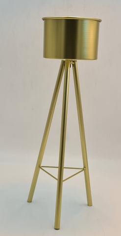 FOOTED TALL STAND - GOLD