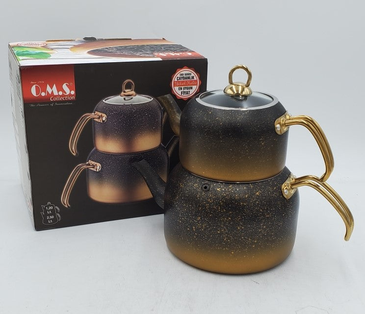 DOUBLE TEA KETTLE SET 4/CS Kitchen Depot