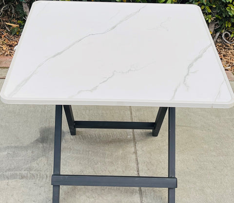 24" TABLE-SUQRE-WHITE MARBLE