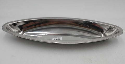 15.5"x6" S/S OVAL BOWL - SILVER