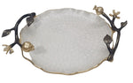 13" ROUND PLATTER-POMEGRANATE
