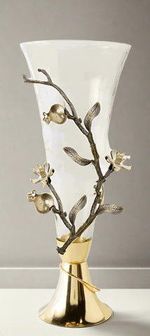 16.25"x5.75"FLOWER VASE-POMEGRANATE