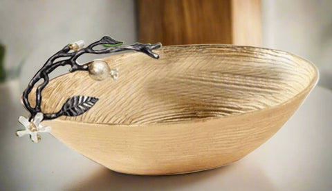 11"x8.5"x4.25" OVAL BOWL-POMEGRANATE