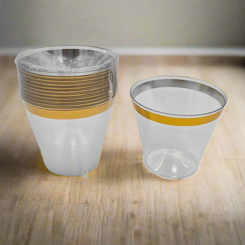 9OZ CUPS GOLD RIM-12CT