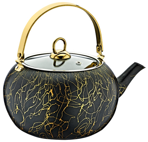 3 L KETTLE- MARBLE BLACK/GOLD