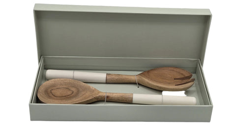 SALAD SERVERS W/MARBLE