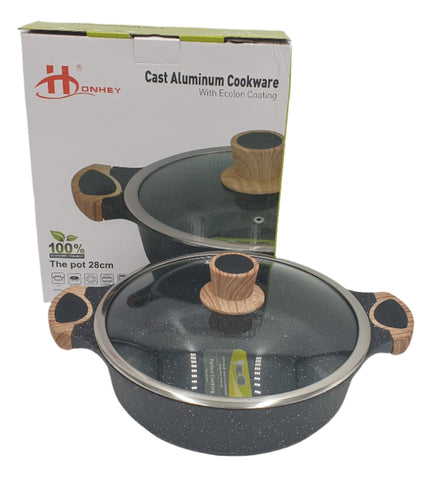 9.5" LOW POT W/LID