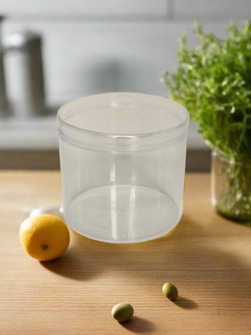 5OZ CLEAR CONTAINER W/LID-2.75"x2.75