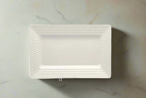 13.5"x9"MELAMINE PLATTER-WHITE