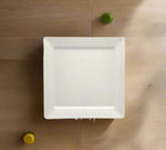 10"MELAMINE PLATE-SQUARE-WHITE