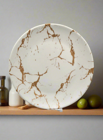 11" MELAMINE PLATE-MARBLE DESIGN