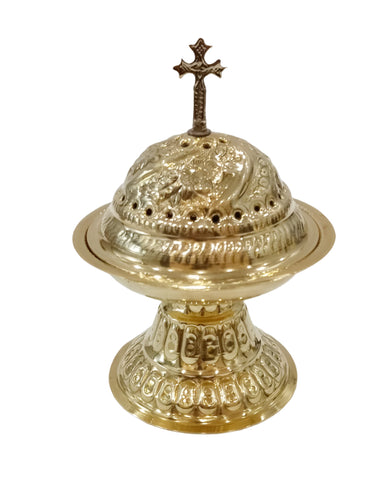 5"x7.25" INCENSE BURNER W/CROSS