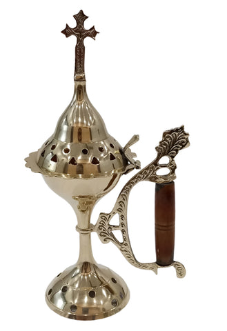 3"x8.5" INCENSE BURNER W/CROSS