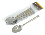 6PC DINNER SPOON-GOLD/SILVER - Kitchen Depot