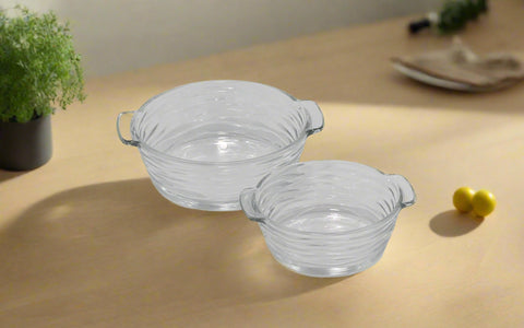 5" & 4" - 2 PC SMALL GLASS DISH-ROUND