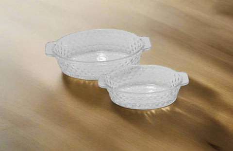 4.5"x7" , 3.25"x5.25" - 2 PC SMALL GLASS DISH-OVAL