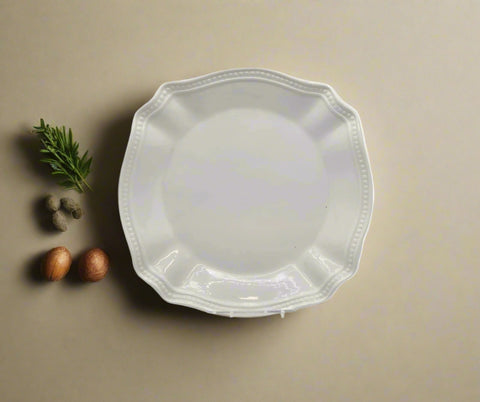 8" DESSERT PLATE-WHITE-SQUARE