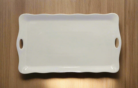 15"x8.5" PLATTER-WHITE-RECTANGLE
