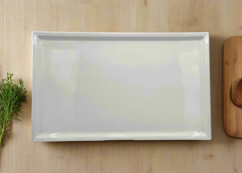 17.75"x11" PLATTER-RECTANGLE-WHITE