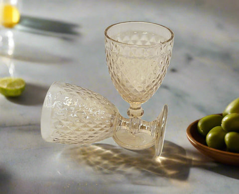 2 PC WINE GLASS-GOLD