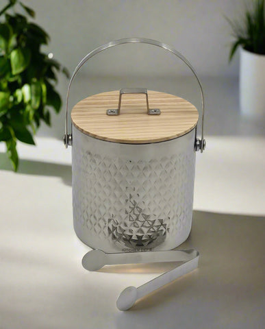 6"x6" S/S ICE BUCKET W/TONG