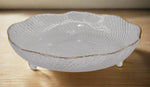 7.75"x1.5" GLASS BOWL-GOLD RIM
