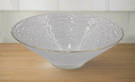 6.25"x3" GLASS BOWL-GOLD RIM