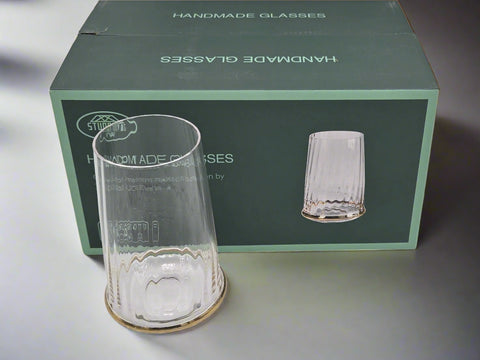 6 PC DRINKING GLASS W/GOLD
