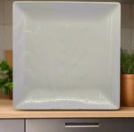 10.5" DINNER PLATE-WHITE-SQUARE