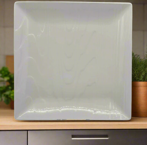 10.5" DINNER PLATE-WHITE-SQUARE