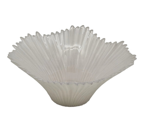 7"x4.5" GLASS BOWL-PEARL WHITE
