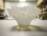 12"x7" GLASS BOWL-PEARL WHITE
