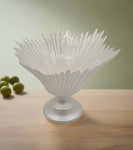 12"x9" FOOTED GLASS BOWL-PEARL