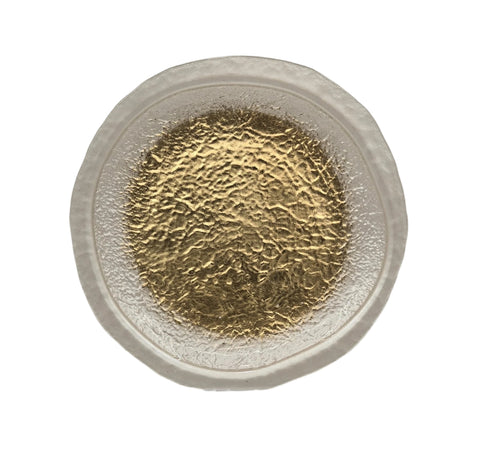 13" GLASS PLATE-GOLD DESIGN