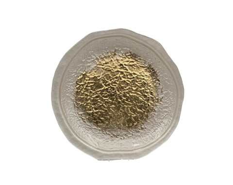 10.5" GLASS PLATE-GOLD DESIGN