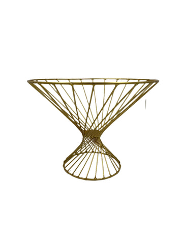 12"x9.25"ROUND STAND-GOLD - 24/CS