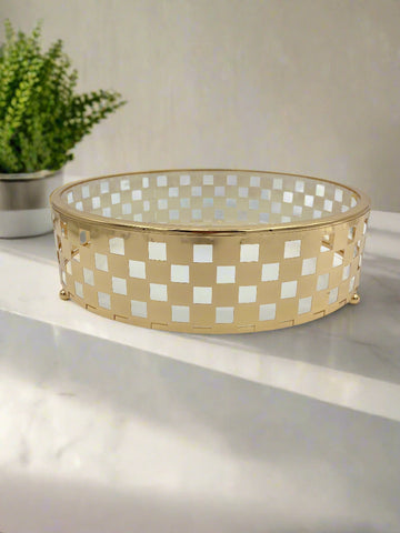 13.5"x3.75" ROUND STAND-GOLD - 12/CS