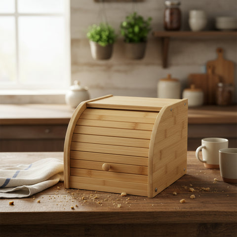 WOODEN BREAD BOX