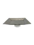 10"x3" S/S FOOTED STAND-SQUARE