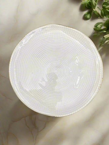 10.5" GLASS PLATE-GOLD RIM