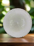 10.5" GLASS PLATE-SILVER RIM
