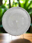 12.5" GLASS PLATE-SILVER