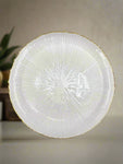12.5" GLASS PLATE-GOLD RIM
