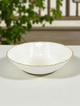 9.75"x4" GLASS BOWL-GOLD RIM
