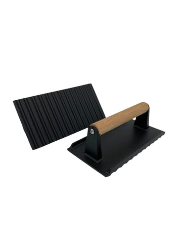 8"x4" CAST IRON BURGER PRESS-RECTANGLE