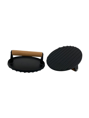 7"CAST IRON BURGER PRESS-ROUND