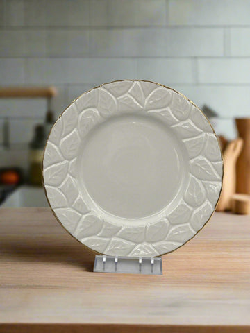 8.25" PLATE-GOLD RIM-ROUND